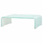 Pratico supporto TV/buffet/supporto per monitor di design per TV in vetro bianco da 40 cm 2502227