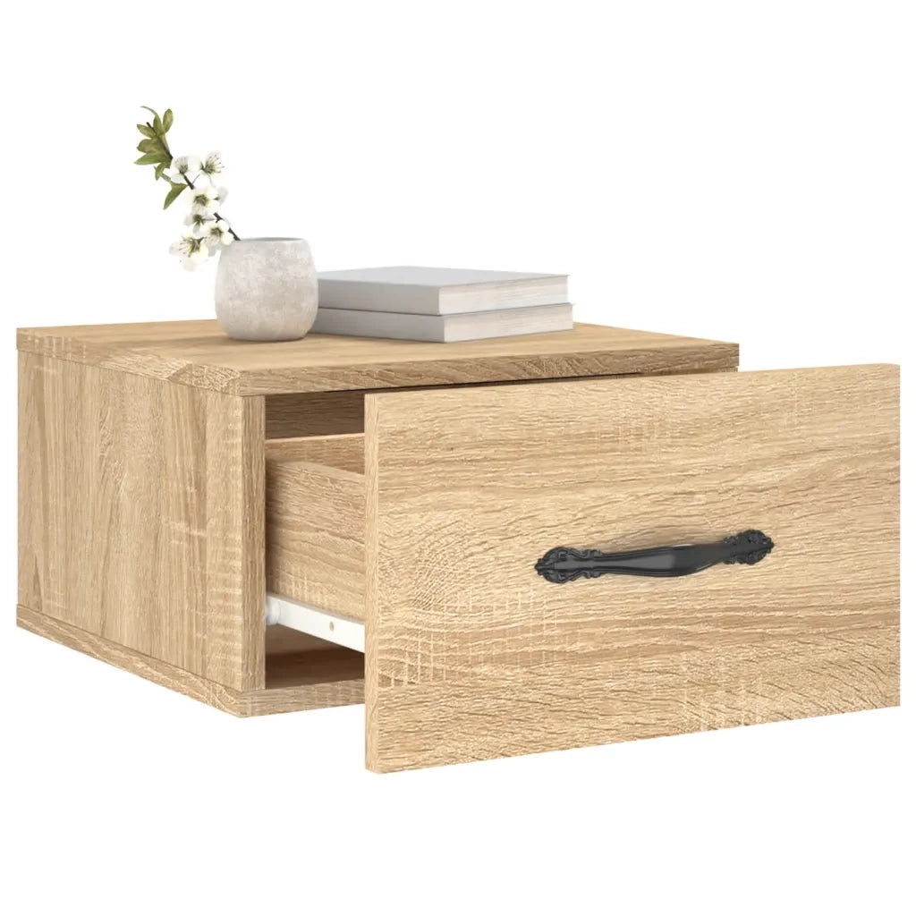 Comodini a Muro 2 pz Rovere Sonoma 35x35x20 cm 829811