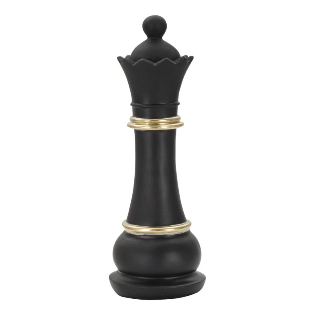 Scultura Scacchi 14, Nero, Poliresina, 9x9x25,5 cm