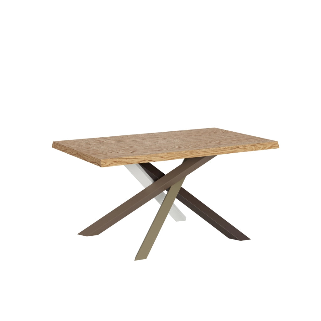 Tavolo Fisso 140x90 cm Versalux Rovere Scortecciato Gambe Multicolore 4/C