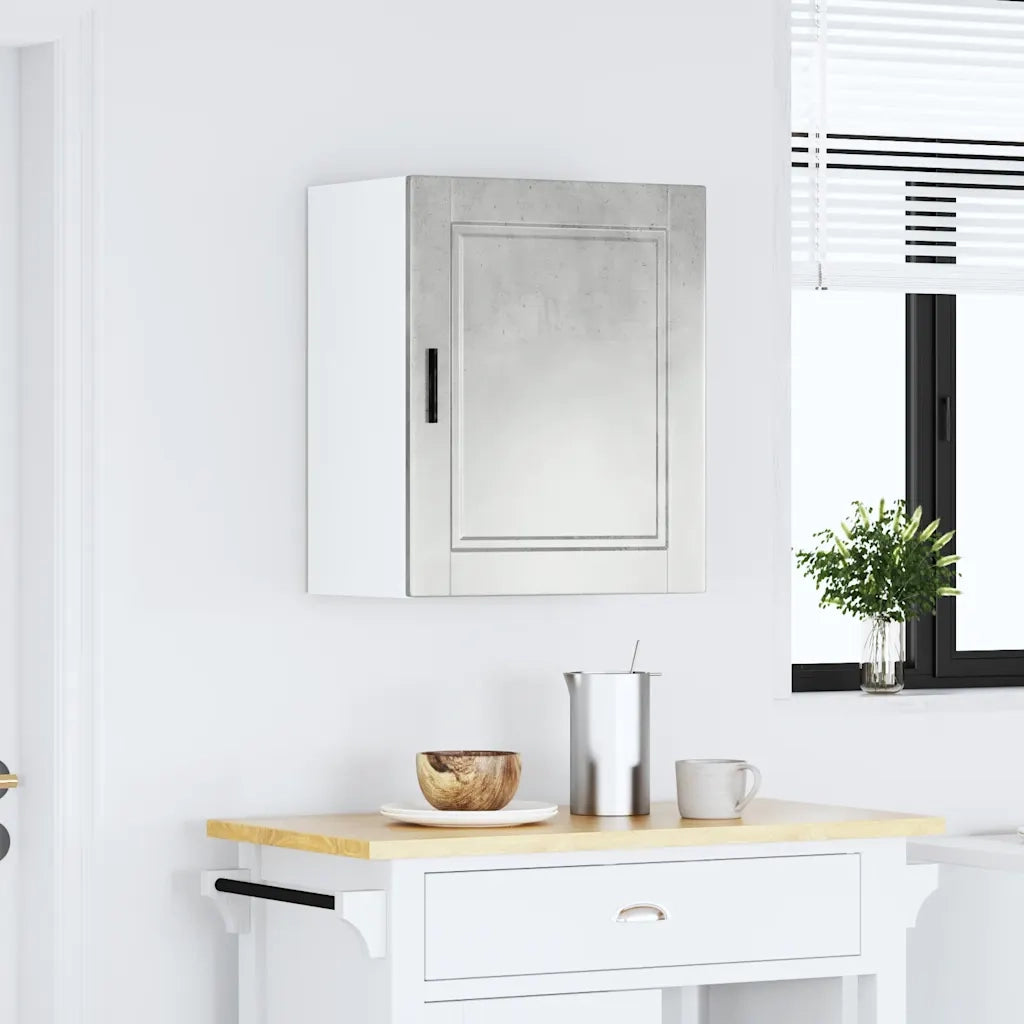 vidaXL Pensile da Cucina Porto Grigio Cemento in Legno Multistrato