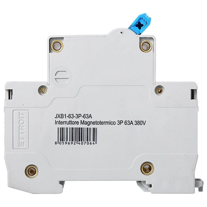 Interruttore Magnetotermico Automatico 3P 63A 6000A 220V 380V Salvavita Stotz Occupa 3 Moduli DIN