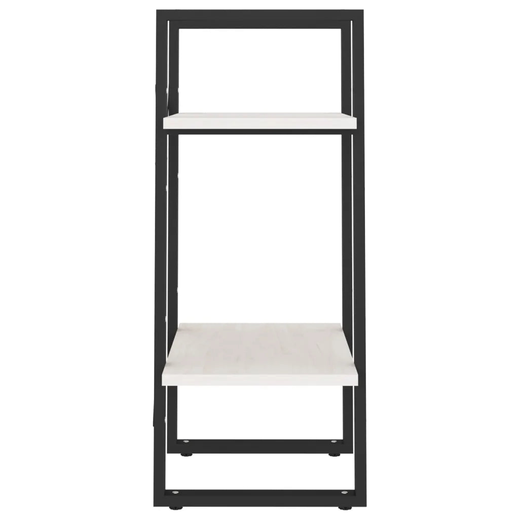 Libreria a 2 Ripiani Bianca 40x30x70 cm in Massello di Pino 806413
