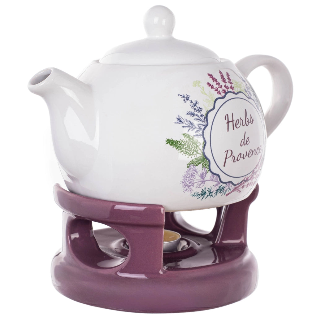 Teiera KADAX con scaldavivande, 1 litro, in ceramica, ideale come regalo.