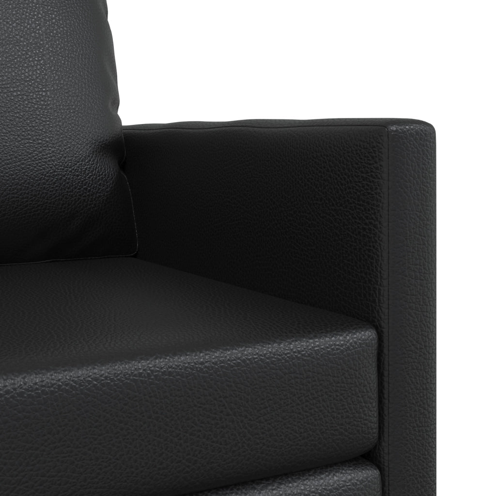 Divano Letto 2-in-1 Nera 74x77x81 cm Pelle Sintetica