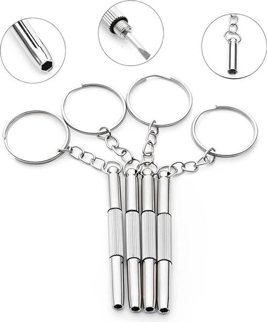Set di riparazione per occhiali 3 in 1 - chiave a stella multifunzionale 3 in 1 - mini chiave a stella multifunzionale a doppia punta - set di riparazione per occhiali orologi da sole.