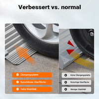 Rampa a valigia per sedia a rotelle, pieghevole mobile antiscivolo, in alluminio 303cm 270kg