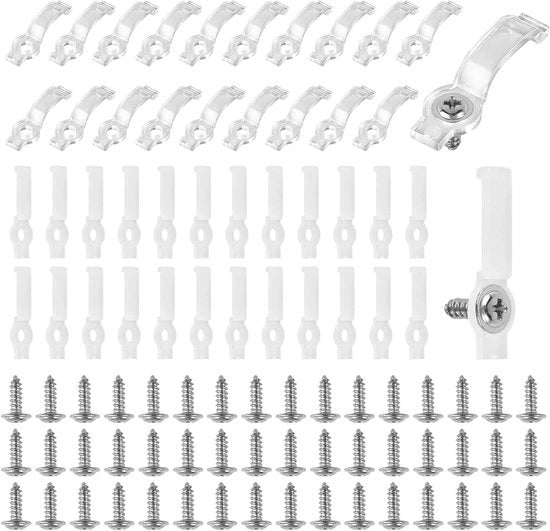 Clip per Montaggio a Strisce LED 10mm, Beugel di Montaggio per Strisce LED, Clip di Montaggio Transparente per Strisce LED, Clip di Montaggio per Strisce LED, Supporto per Strisce LED Acquaproof, Strisce LED con Clip di Montaggio Waterdichte
