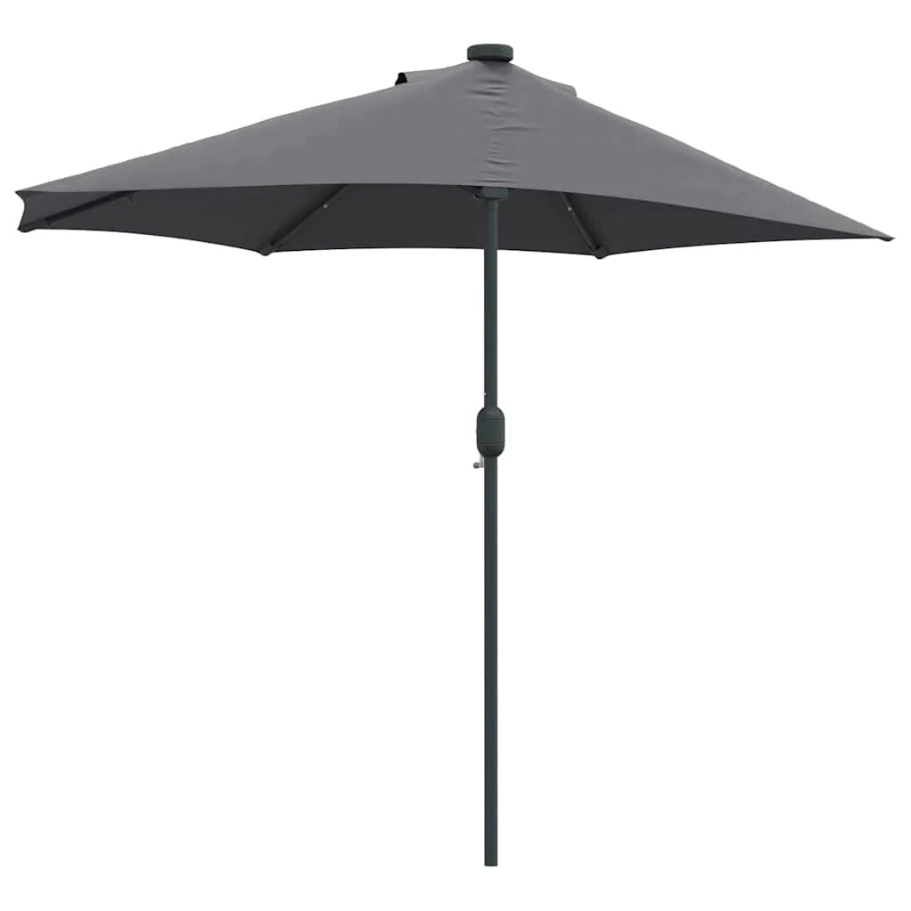 Moderno ombrellone da giardino pieghevole 294 x 150 x 223 cm facile da riporre resistente in poliestere antracite 02_0058660
