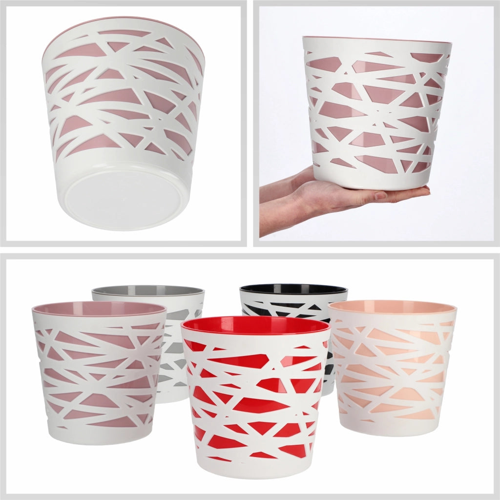 KADAX - Inserto in plastica per vaso di fiori e piante, 19 cm, rosa