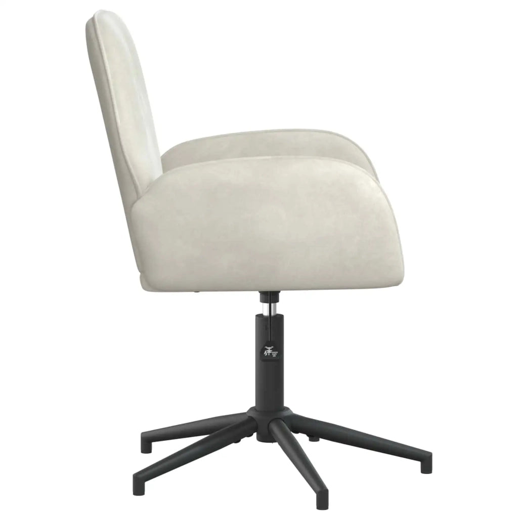 Sedie da scrivania girevoli 4 pz 54 x 55 x 90 cm Crema Velluto 3428335