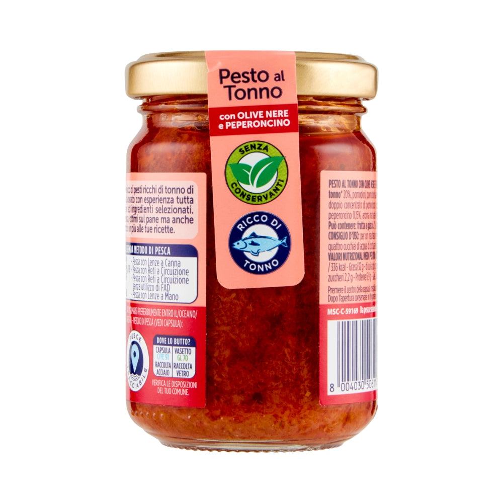Rio mare pesto al tonno con olive nere e peperoncino 3 vasetti da 130 grammi