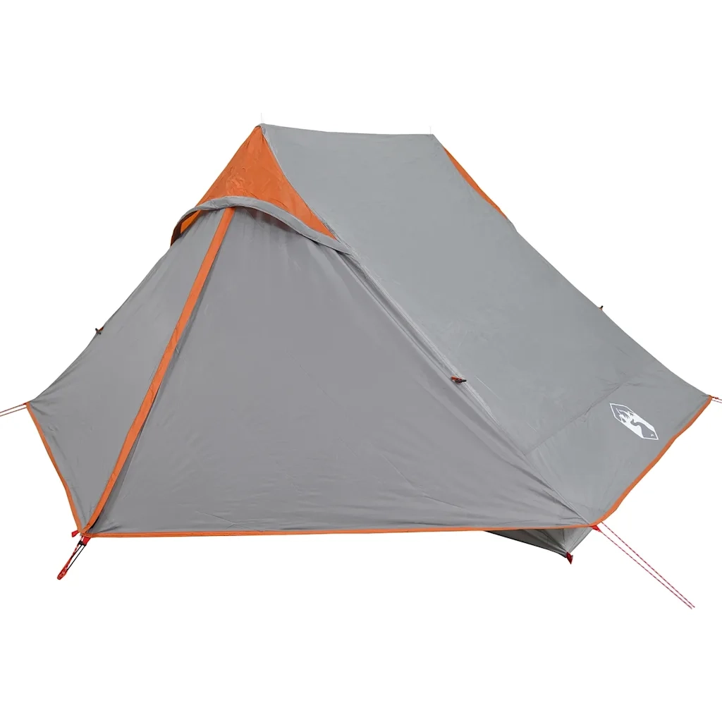 Tenda da Campeggio 2 Persone-Tenda per Escursionismo Grigio Impermeabile