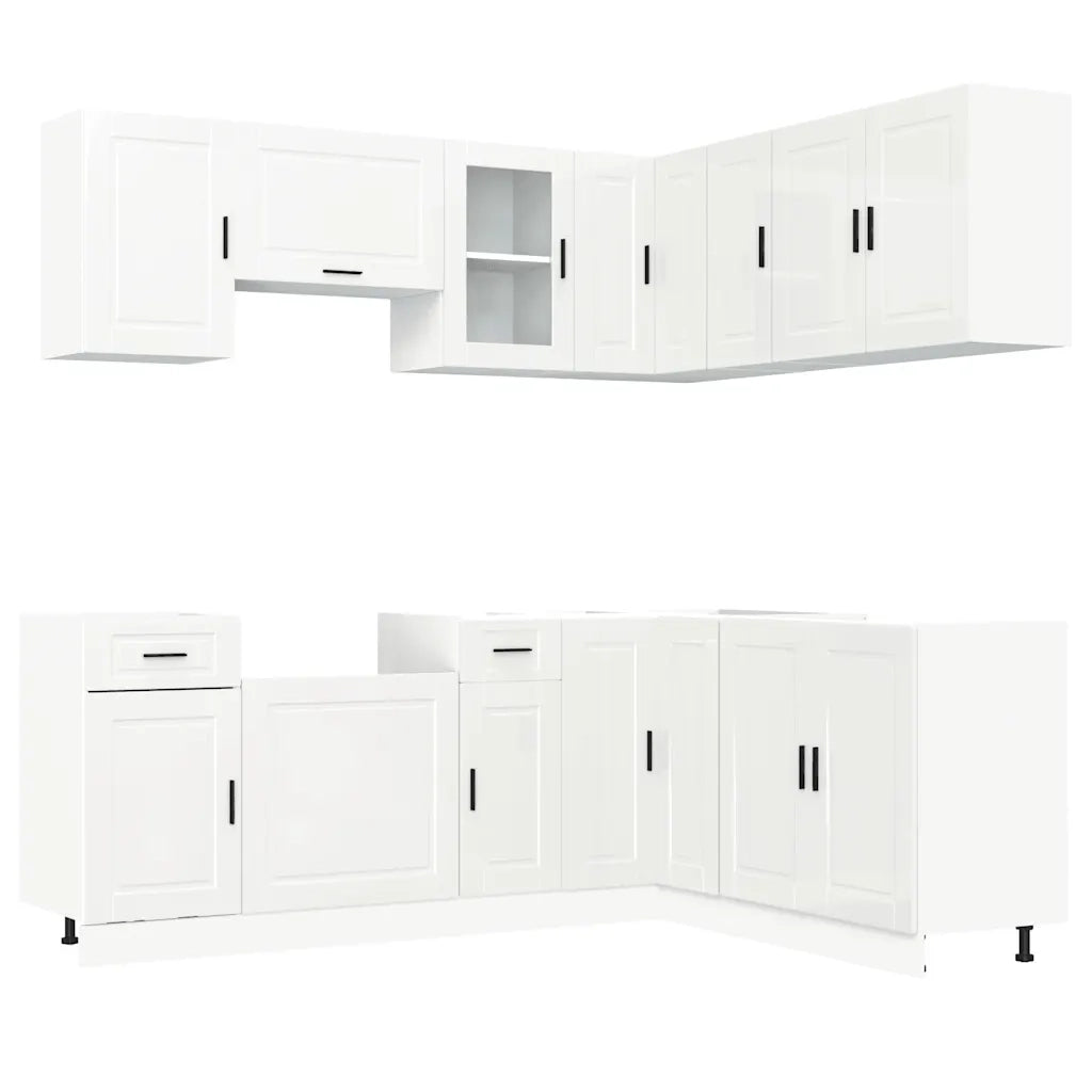 Set Mobili da Cucina 11 pz Porto Bianchi Lucido in Truciolato