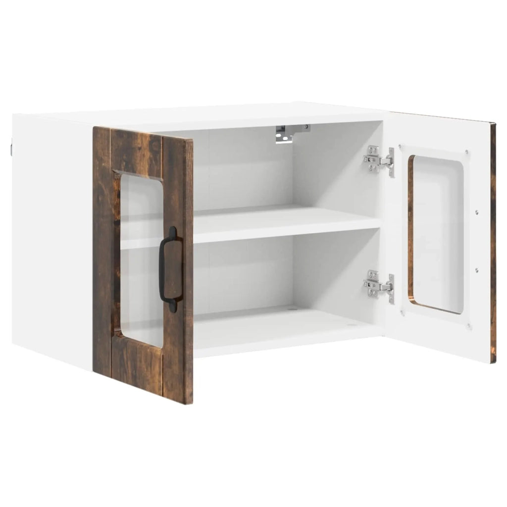 Mobile in vetro da parete PORTO 2 pcs Rovere fumé