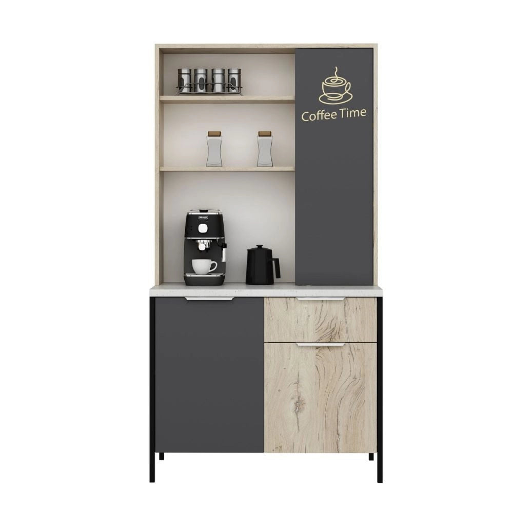 Mobile multiuso Andy rovere antracite 94x50x180H – Funzionalità e stile per ogni spazio