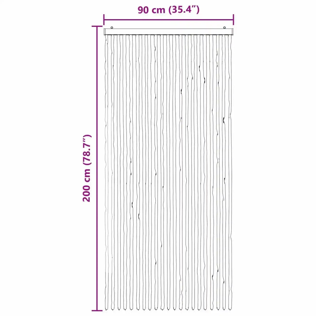 Tenda per insetti in chenille Grigio Argento e Rosa 90 x 200 cm 42034439