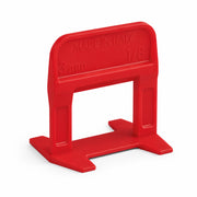 BASE LIVELLANTE CON FERITOIA PER CUNEO 'RLS EVO' H. mm 12 - fuga 3 mm - cf. 250 pz - col.rosso  - RAIMONDI