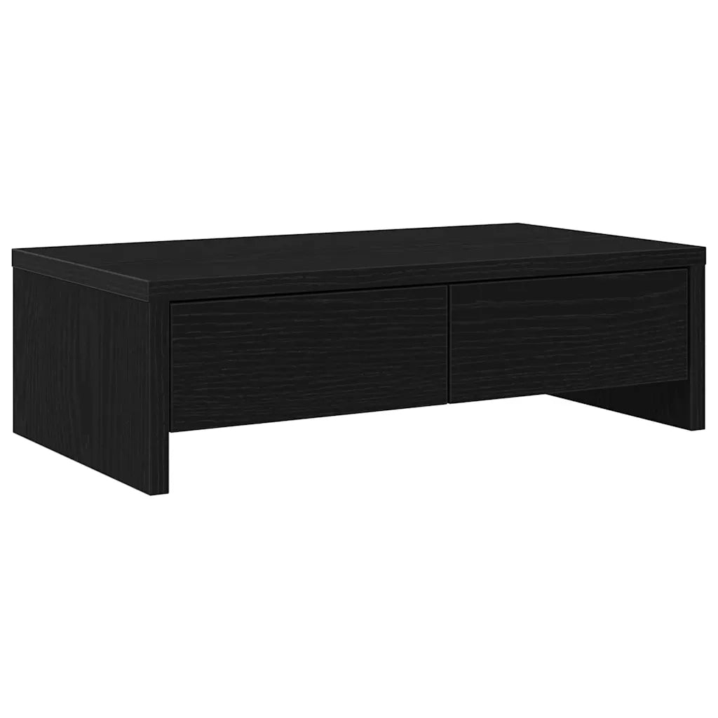 Supporto Monitor con Cassetti Rovere Nero 50x27x15cm Truciolato CFW4511849