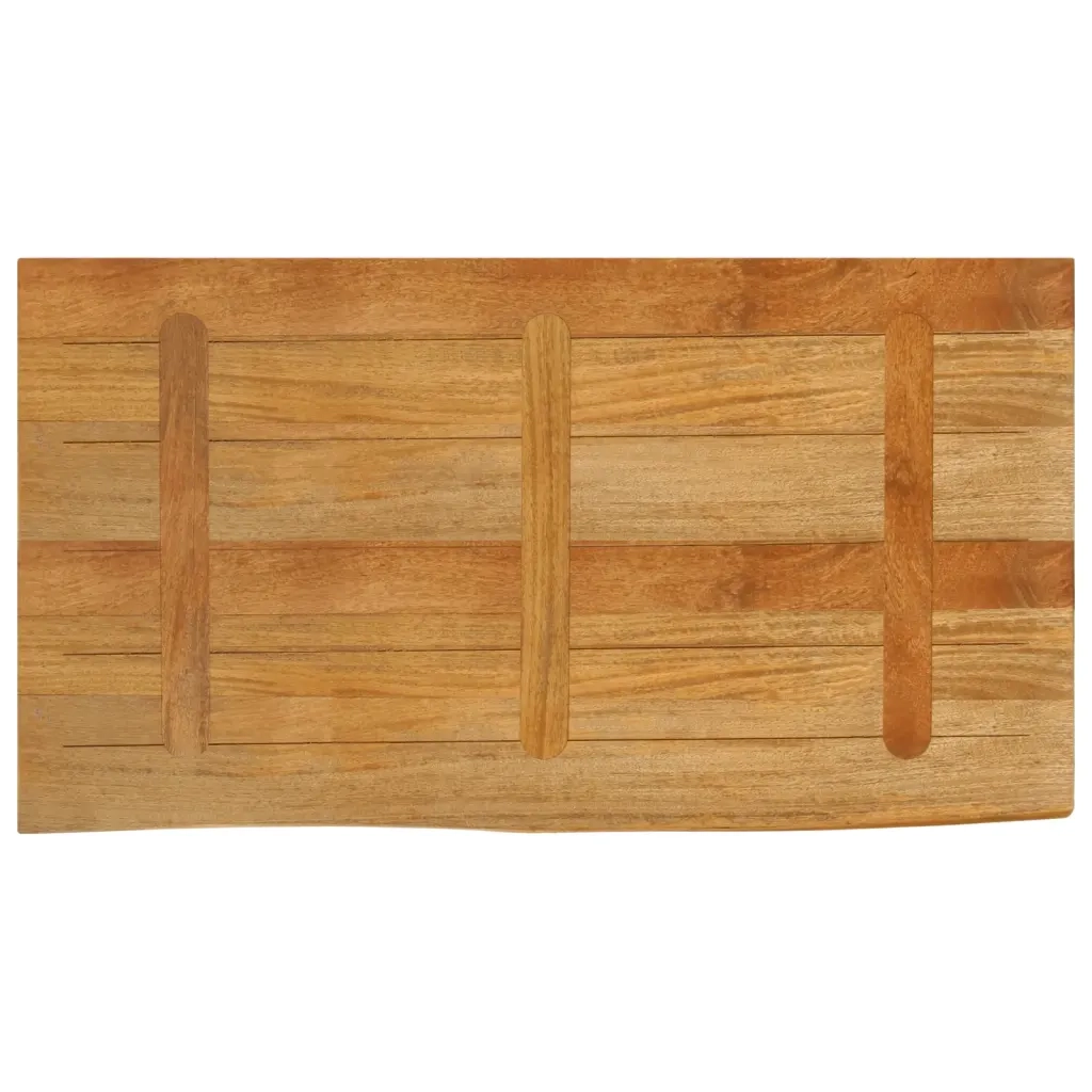 Piano Tavolo Bordi Vivi 120x60x3,8cm in Legno Massello di Mango 370600