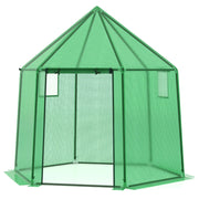 Serra da giardino 198 x 172 x 190 cm con protezione solare e ventilazione ottimale stile moderno metallo verde 20_0009828