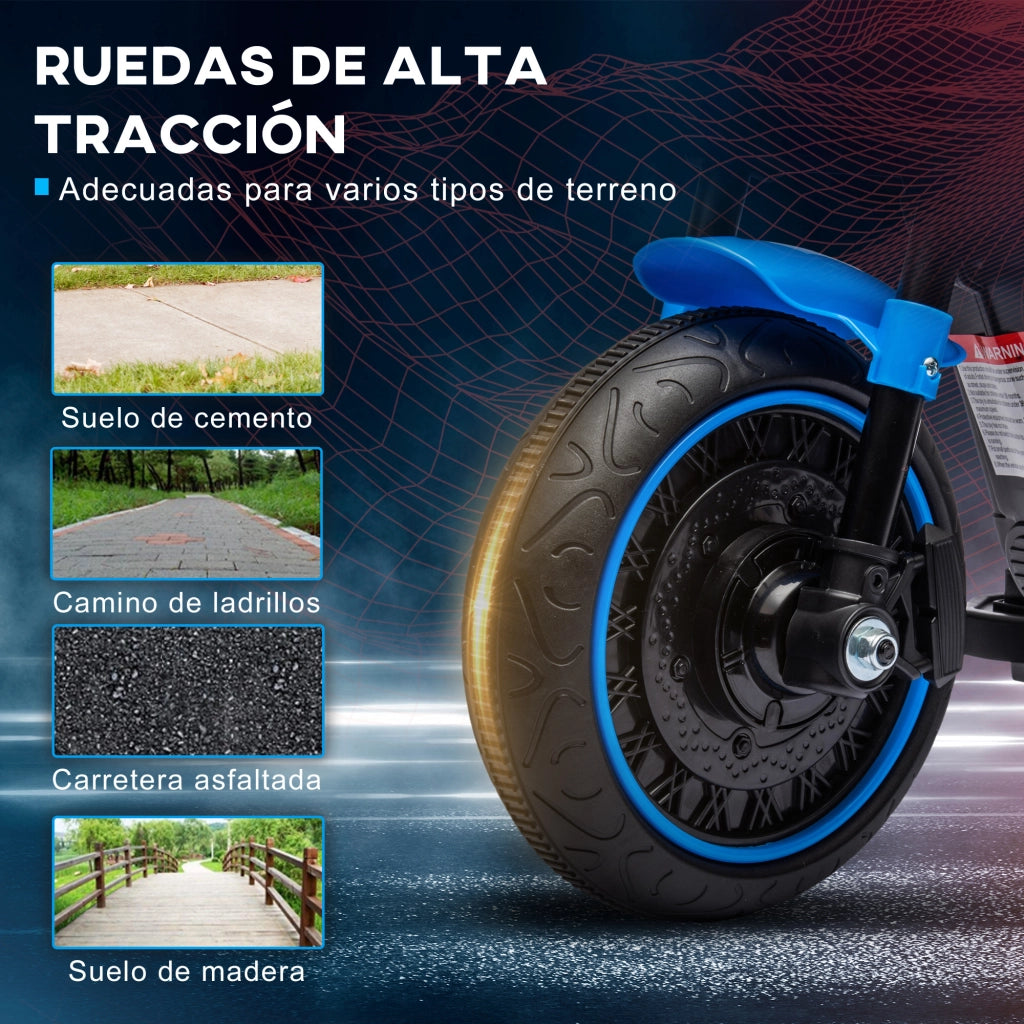 Motocicletta Elettrica per Bambini ¨C zephmum ¨C Blu 6V 18-36 Mesi