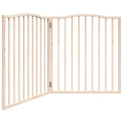 Cancelletto di sicurezza pieghevole per cani 2 pannelli 160 cm legno di pioppo marrone 02_0023042