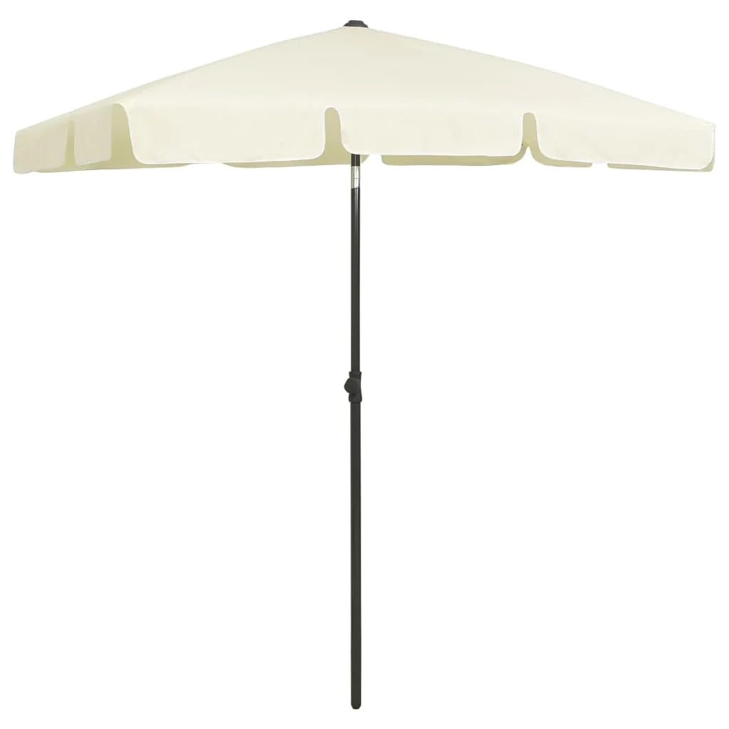 Ombrellone da spiaggia giallo 180 x 120 cm sabbia 02_0008395