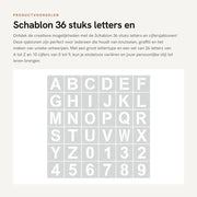 Schede di lettere in plastica - 36 pezzi - Grande lettera - Schede numeriche - Bordo liscio - Dimensioni 12,7 x 12,7 cm