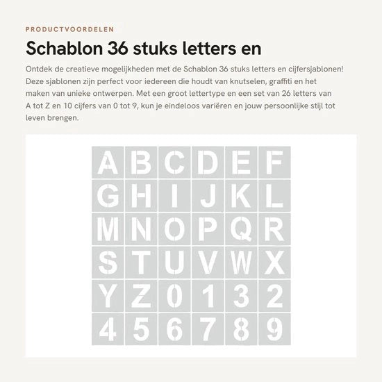 Schede di lettere in plastica - 36 pezzi - Grande lettera - Schede numeriche - Bordo liscio - Dimensioni 12,7 x 12,7 cm