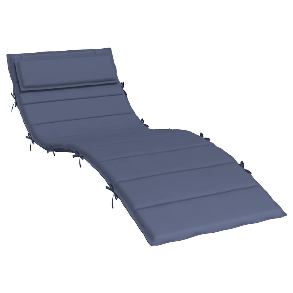 Cuscino per Lettino Blu Marino 180x60x4 cm in Tessuto Oxford