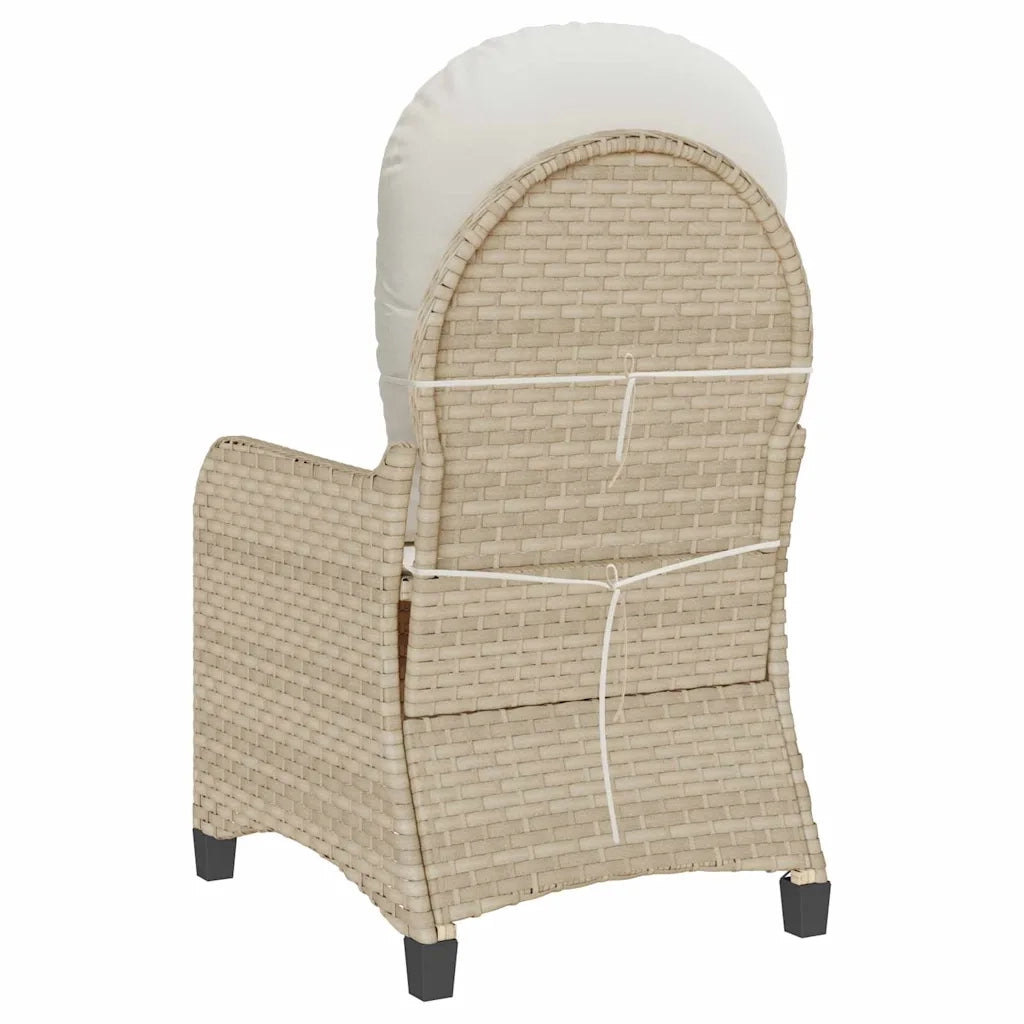 Poltrona reclinabile Beige 56 x 66 x 95 cm polyrattan CFW5498014