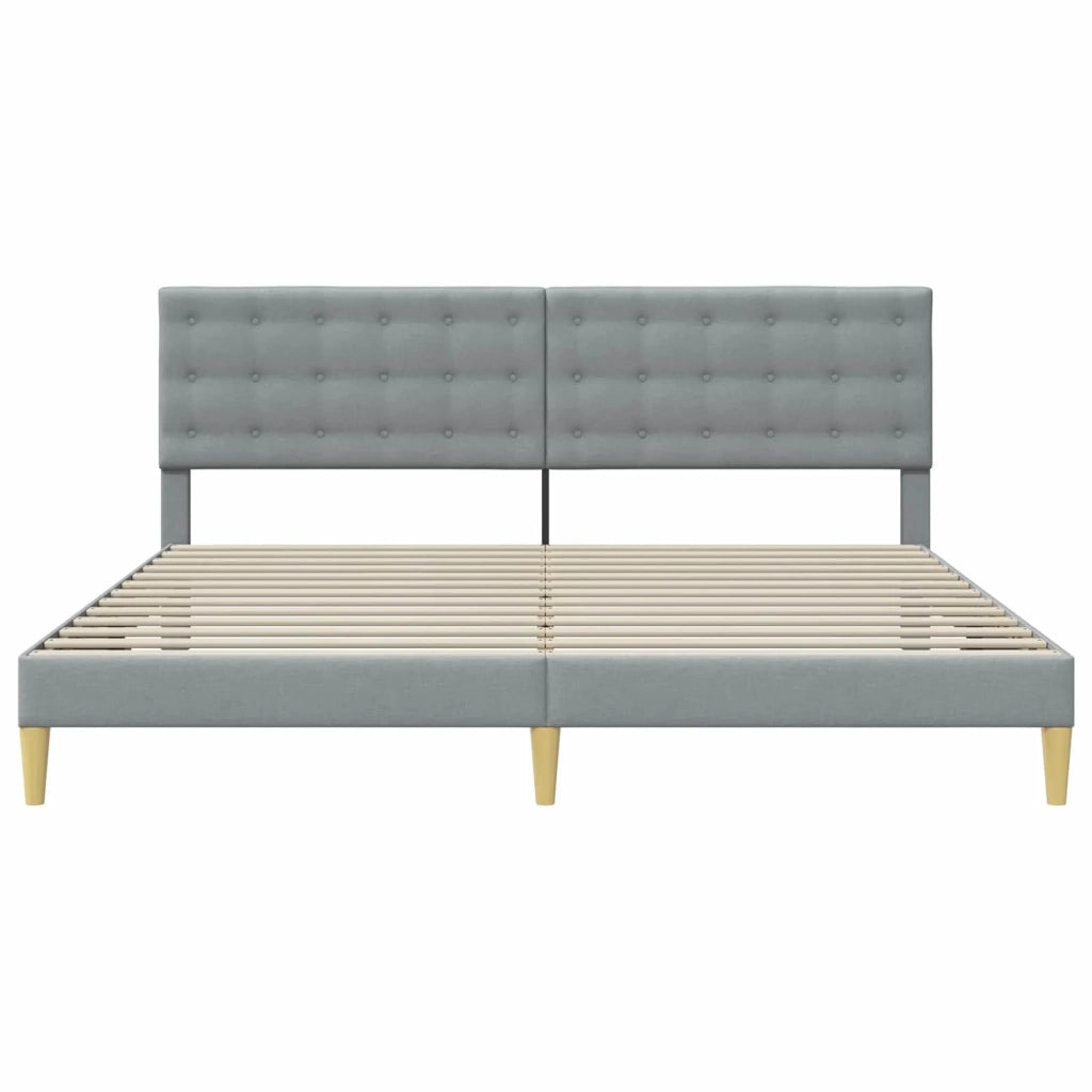 Struttura del letto Grigio Chiaro 200 x 200 cm Tessuto 42027815