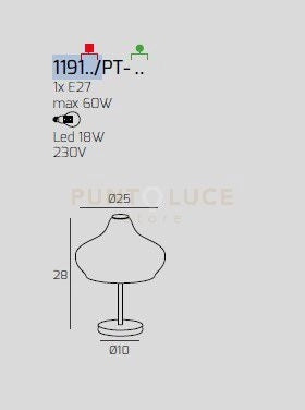 LUMETTO OTTONE SATINATO VETRO PICCOLO AMBRA 1191OS-PT-AM