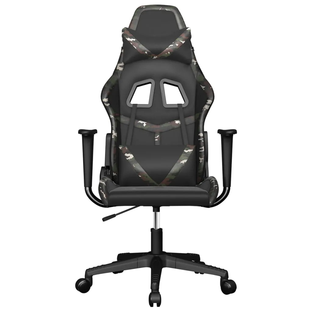 Sedia da Gaming | Sedia da e-sports Nero e Mimetico in Similpelle