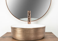 Lavabo Da Appoggio Rea Sami Brush Rose Gold