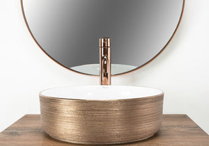 Lavabo Da Appoggio Rea Sami Brush Rose Gold