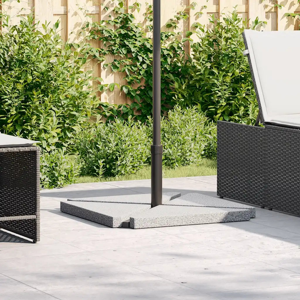 Set Base per Ombrellone da Giardino 5 pz in Granito e Acciaio 3318586