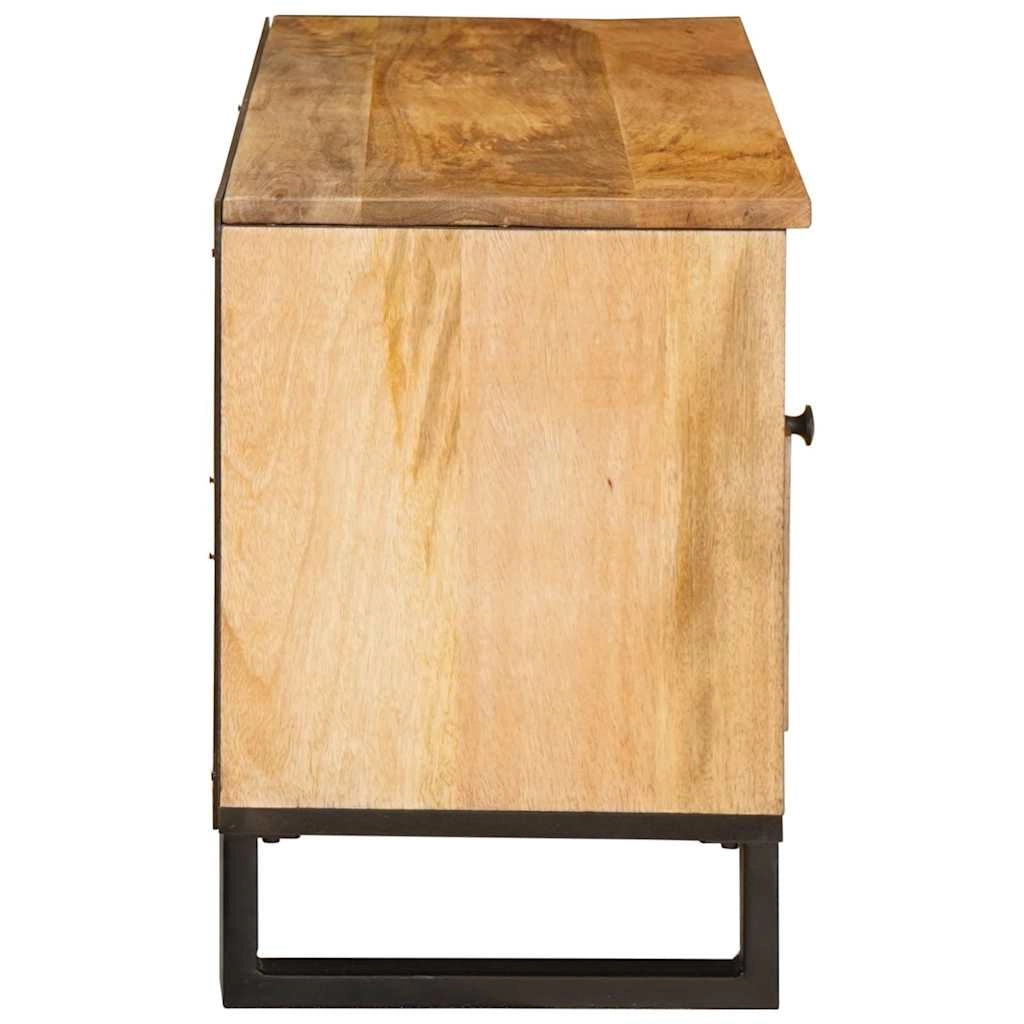 Mobile porta TV rettangolare moderno in stile minimalista 100 x 33 x 46 cm in legno di mango marrone 02_0057792