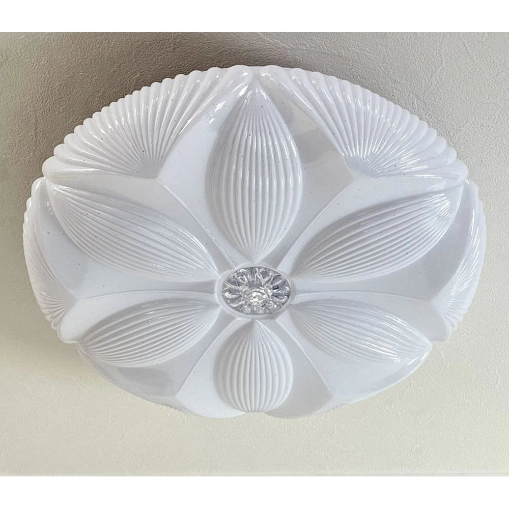 Trade Shop - Plafoniera Soffitto Lampada Led Decoro Fiore 60w Bianco Luce Fredda 6500k Ip20 16744 -