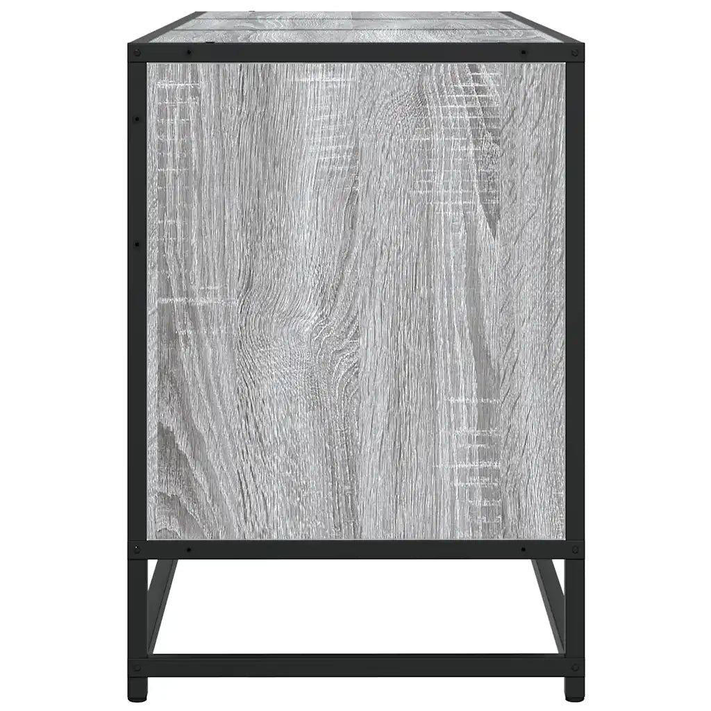 Mobile TV Grigio Sonoma 150x35x41cm in Truciolato e Metallo 848862