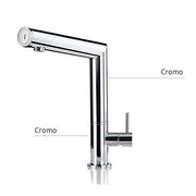 Miscelatore elettronico da cucina cromo quadro cod. 86706.7.01 a pile
