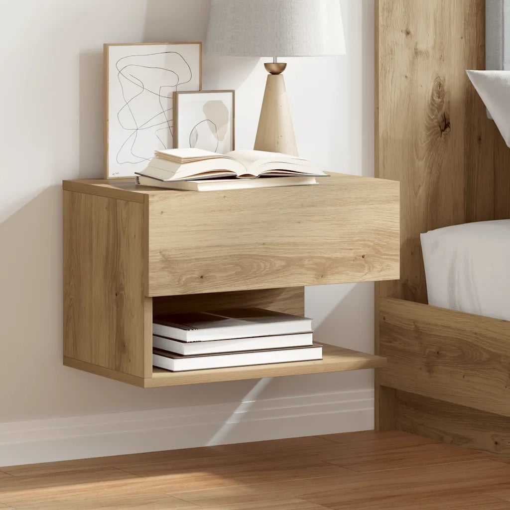 vidaXL Comodini a Muro 2 pz Rovere Artigianale