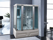 Cabina doccia con vasca idromassaggio, sauna bagno turco, fm, cromoterapia 160x85 full optional Sicorage Roxul