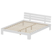 Letto in legno con testata 160x200cm bianco FINN