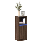 Credenza con LED-Buffet-Armadio da cucina Rovere Marrone 38x34x100 cm Legno Multistrato