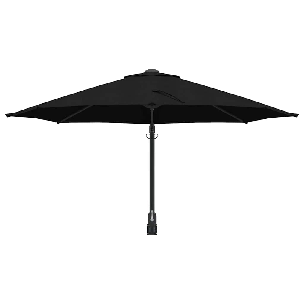 Ombrellone da giardino moderno design semplice terrazza 248 x 248 x 148 cm poliestere nero 02_0058632