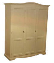 Armadio 3 ante legno gendarme shabby avorio 158x56x197 - Mobili 2G