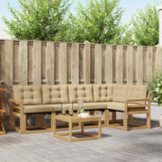 Set di divani da esterno con cuscino 6 pcs Bianco e Beige 3389503