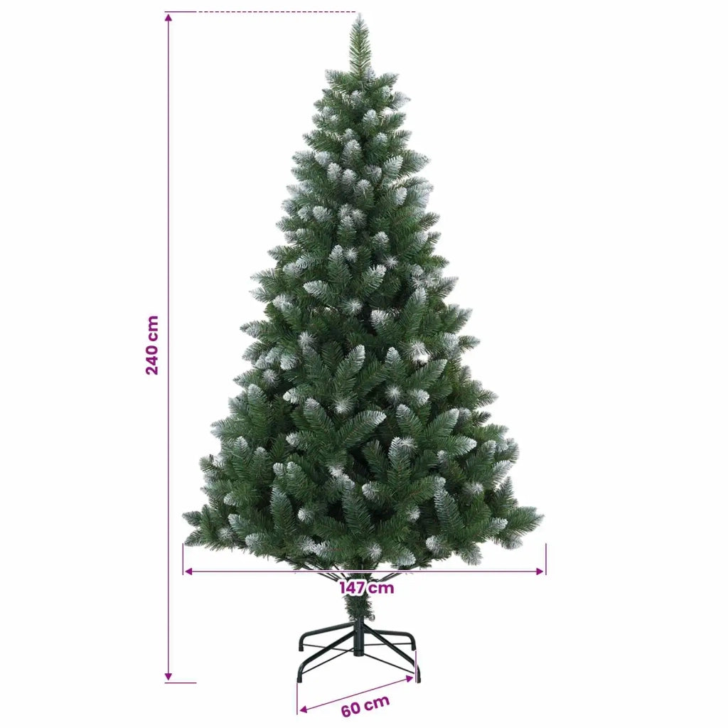 Albero di Natale artificiale 240 cm PVC e Metallo Verde 42056470